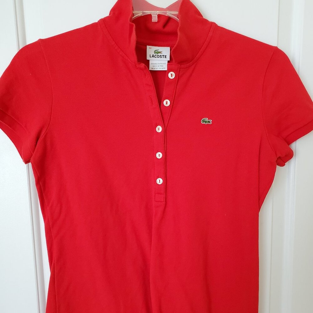 Lacoste Polo Red Shirt Sleeve
